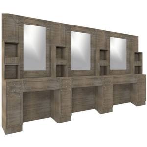 Moderna Estación de <span class=keywords><strong>Espejo</strong></span> <span class=keywords><strong>para</strong></span> Salón de Belleza <span class=keywords><strong>con</strong></span> Soporte de Pared <span class=keywords><strong>para</strong></span> Uso en Centros Comerciales, Mesa de Peinado y Estilismo Única USTK-1152 - Product Image 1