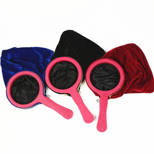 Sac magique en velours Magic Pleasure Party avec poignée rose pour accessoire de spectacle sur scène, couleurs rouge, bleu, noir W106 - Product Image 1