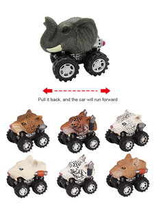 Simulation <span class=keywords><strong>wild</strong></span> animal model pull <span class=keywords><strong>back</strong></span> inertia car educational toys Action Figures kids gift - Product Image 5