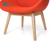 Chaise longue de tapisserie d'ameublement de tissu de mousse de moulage par injection nordique de conception de taille creuse chaise d'appoint pour le salon