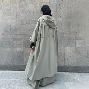Custom Waterproof Plus Size Hood <strong>Abaya</strong> Coat Winter Rain French Muslim Women Dress Islamic Clothing Wholesale Prayer Set <strong>Abaya</strong> - Product Image 3