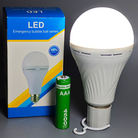 Ampoule LED d'urgence 9W 12W 15W Garantie 2 ans Nouveau design 2 piles E27/B22 AC/DC Rechargeable Contrôle tactile Dimmable