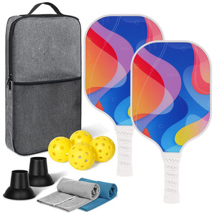 Ensemble de raquettes de pickleball aux designs colorés pour adultes et jeunes, équipement de sport de plein air avec motifs tendance et motivants - Product Image 5