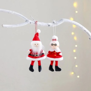 Boîte à musique personnalisable en cuir artisanal de 30 cm, Père Noël et grand-mère, style dessin animé, écologique, pour usage intérieur, décorations de fête de Noël - Product Image 1