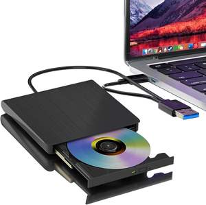 USB 3.0 Type C <span class=keywords><strong>Lecteur</strong></span> de DVD externe portable <span class=keywords><strong>CD</strong></span>/DVD +/-RW <span class=keywords><strong>Lecteur</strong></span> de disque et <span class=keywords><strong>lecteur</strong></span> de graveur pour PC de bureau Windows Linux OS Apple Mac - Product Image 1