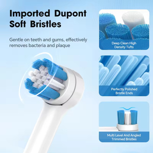 Potente cepillo de dientes eléctrico a batería, 10400 veces por minuto, cabezal de cepillo de un solo modo, elegante paquete de regalo, juego de cepillos de dientes - Product Image 5