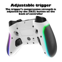 Controlador de juego TURBO de vibración programable Ipega, Gamepad inalámbrico RGB para Switch/PC/Android/iOS/PS4, Gamepad de gatillo ajustable