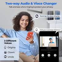 Nouvelle sonnette de porte intelligente sans fil Wifi avec détecteur de mouvement, caméra Wifi 1080p HD alimentée par batterie, avec carillon pour la maison