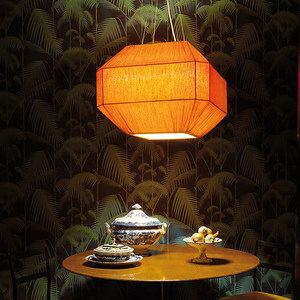 Lustre carré en bambou et rotin à six têtes couleur chocolat pour la décoration intérieure - Product Image 4