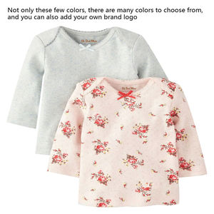 100% coton bio smocké bébé pantalon ensemble coton pyjama short ensemble bébé col rond manches T-<span class=keywords><strong>shirt</strong></span> 2 pièces ensemble - Product Image 2