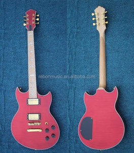 <span class=keywords><strong>Chitarra</strong></span> Elettrica Weifang Rebon a 6 Corde, Modello LP Double Cut, Colore Rosso Vino - Product Image 2