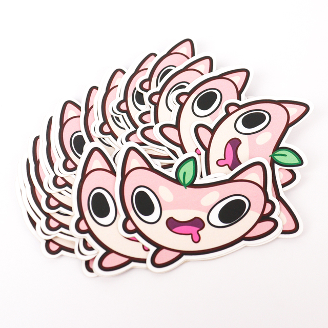 Custom Pink Cute Cartoon Laptop Stickers Waterproof Trendy Aesthetic Water Cup Luggage Reusable Stickers for Teens Girls