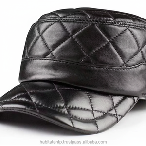 Chapeau haut de forme Plaid chaud Gennie cuir fait OEM ODM Services casquettes - Product Image 1