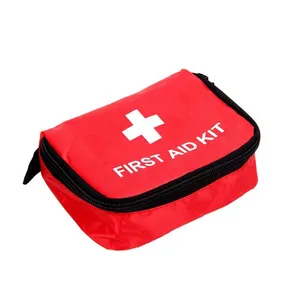 OP mini-bolsa de primeros auxilios para viaje al aire libre, suministros médicos, kit de primeros auxilios pequeño con bolsa