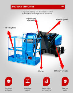 इलेक्ट्रिक डीजल बूम लिफ्ट आर्म स्पष्ट प्लेटफॉर्म लिफ्ट स्व-चालित इलेक्ट्रिक टेलीस्कोपिक बूट लिफ्ट - Product Image 5