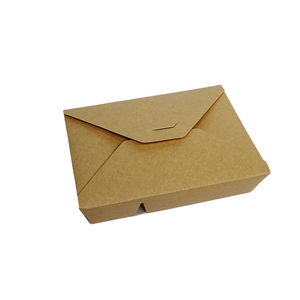 Venta al por mayor de papel <span class=keywords><strong>Kraft</strong></span> resistente al aceite personalizado ecológico y biodegradable desechable comida rápida caja de embalaje para el almuerzo - Product Image 3