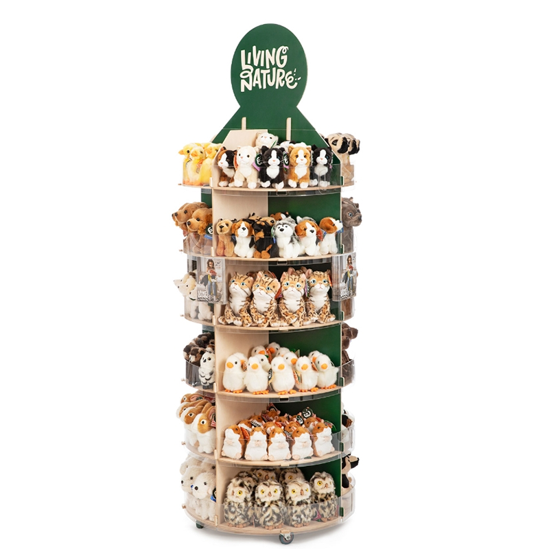 Customizable Wooden Display Racks Movable and Rotating Toy Stand for Retail Stores Supermarkets Toy Stores for Plywood — view 6