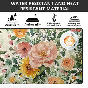 Sanxing Floral <b>Mouse</b> Pad 700x300x4mm Natural Rubber Office Desk Pad Art Design Rectangular Shape Waterproof Edge - Product Image 4