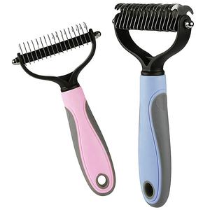 Brosse à peigne double face en acier inoxydable pour animaux de compagnie, couteau à nœuds pour animaux de compagnie, râteau à couteau, produits de toilettage pour chats, <span class=keywords><strong>coupe</strong></span>-nœuds pour fourrure de <span class=keywords><strong>chat</strong></span> - Product Image 1