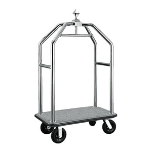 <span class=keywords><strong>Chariot</strong></span> à bagages en acier inoxydable 304 pour concierge d'hôtel, <span class=keywords><strong>chariot</strong></span> à bagages, <span class=keywords><strong>chariot</strong></span> <span class=keywords><strong>de</strong></span> bellman - Product Image 1