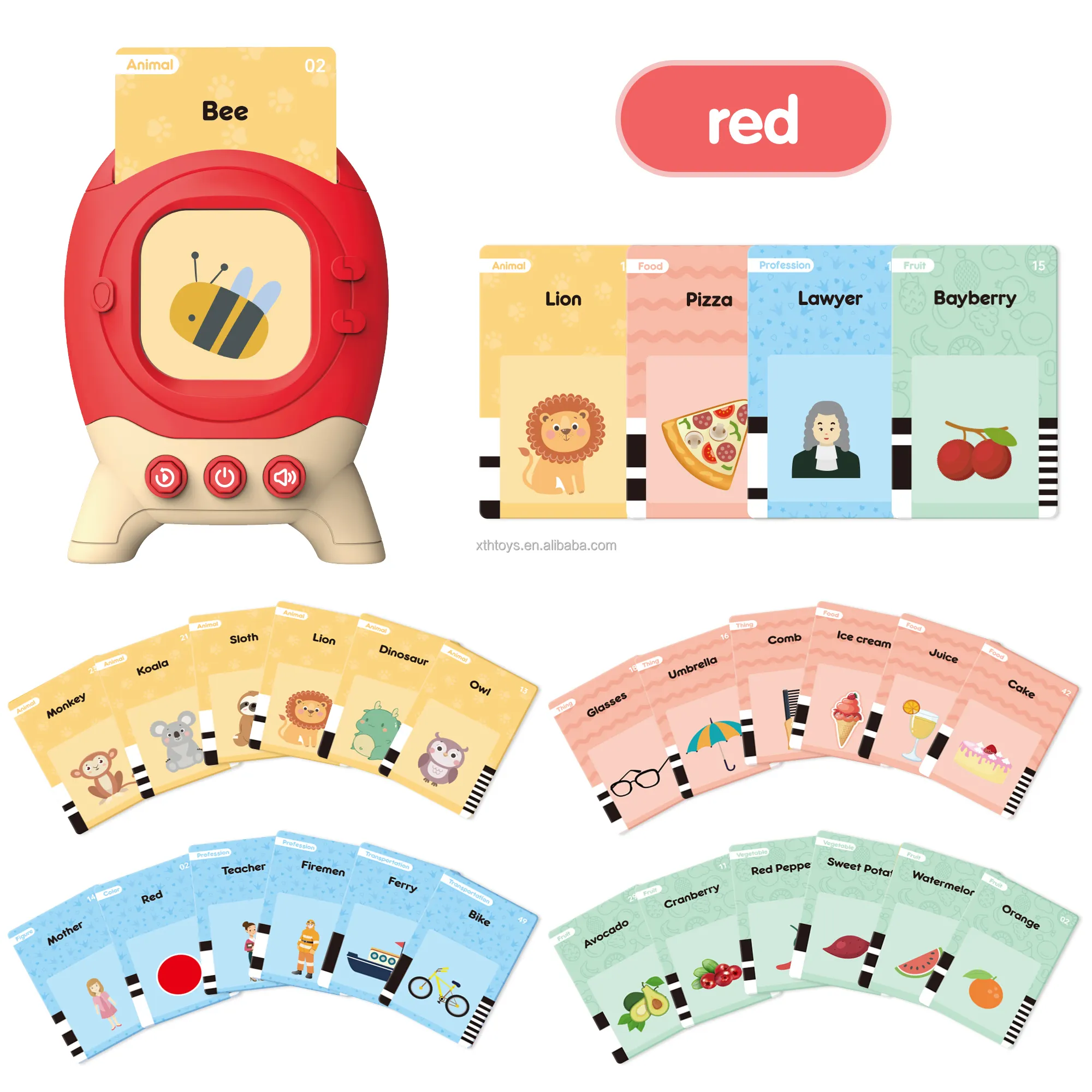 गर्म बेच शैक्षिक खिलौने शब्दों पढ़ना बात फ्लैश कार्ड अंग्रेजी सीखने खिलौना बच्चों में सीखने मशीन 120PCS