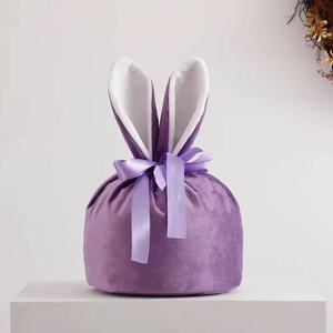 Sacchetti Regalo per Sublimazione all'Ingrosso, Sacchetti con Coulisse a Orecchie di Coniglio, Sacchetti in Velluto a Forma di Coniglio Pasquale, <span class=keywords><strong>Bomboniere</strong></span> e Regali per Feste - Product Image 5