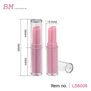 傾斜ツイストアップピンクスリムリップスティックチューブケース4g空のeosラウンド透明4mlリップバームスティックチューブコンテナ製造 - Product Image 4