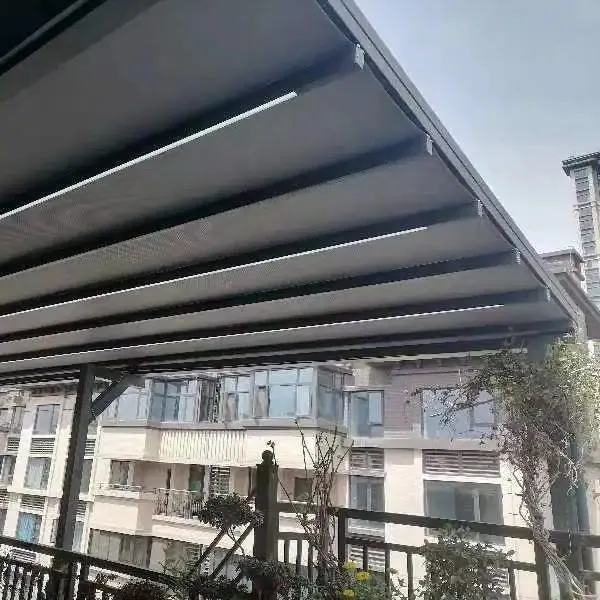 Balcony retractable awnings motorized customizable full cassette patio cover awning for shops