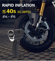 Digital Display Cordless Car Air Pump Portable Battery Powered Tire Compressor Wireless Tire Inflator for Bicycle Motorcycles