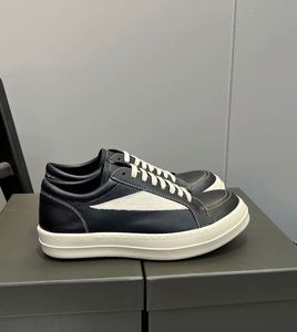 Nouvelles chaussures de sport en cuir véritable noir de haute qualité, chaussures décontractées pour hommes avec semelle en caoutchouc, tendance et à la mode - Product Image 1