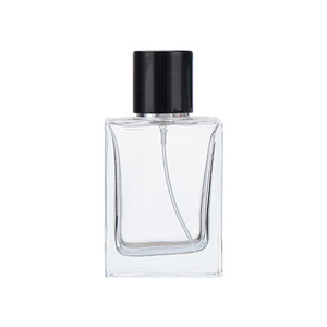 Venta Directa de Fábrica, Botella de Perfume Cuadrada Transparente de Lujo de 50ml 25ml, Envase Cosmético de Vidrio con Pulverizador - Product Image 1