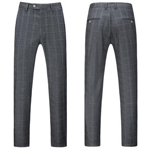 Tute da <span class=keywords><strong>uomo</strong></span> <span class=keywords><strong>doppiopetto</strong></span> da <span class=keywords><strong>uomo</strong></span> di colore grigio abiti da <span class=keywords><strong>uomo</strong></span> 3 pezzi Slim Fit abiti maschili formali per il matrimonio - Product Image 3