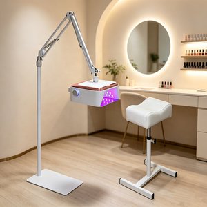 Lampe à ongles rechargeable, tabouret de manucure, tabouret de pédicure 360 °   Lampe sur pied rotative à 360° de 54W pour salon de beauté - Product Image 1