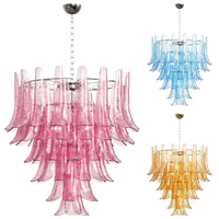 Lustre en verre Murano, design américain, sur mesure, moderne, nordique, luxueux, vintage français, vert, à fleurs, pour villa, salon, chambre, maison