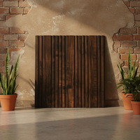 Panneau mural en PVC imitation bois, facile à installer, imperméable, insonorisant, pour salon, chambre, appartement, bureau