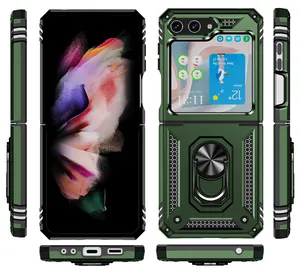 OEM Luxus Modische faltbare Telefonhüllen anpassbar mit stoßfesten PC-Schutz und Kickstand