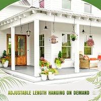 UIYICIL Chaîne métallique noire suspendue de 24,5 cm, décor de jardin extérieur polyvalent pour nichoir à oiseaux, lanterne, carillon éolien, panier de fleurs