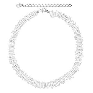 Collar de Conchas Marinas Naturales Trituradas, Cadena de Clavícula con Cuentas Irregulares, Joyería de Fiesta, Accesorio de Moda Hecho a Mano - Product Image 3