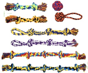 Juego de Juguetes Masticables Duraderos de Lujo Personalizados para Perros, Juego de Juguetes Esféricos con Nudos Interactivos para Perros - Product Image 6