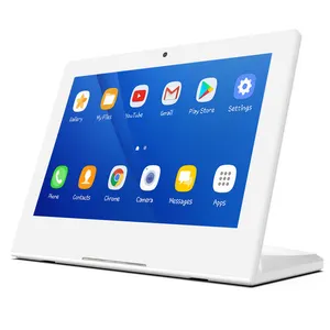 L hình dạng quảng cáo máy tính bảng Pos Nhà Hàng của nhãn hiệu bắt đầu 10.1 inch Android Tablet với wifi RJ45 Màu xanh-răng