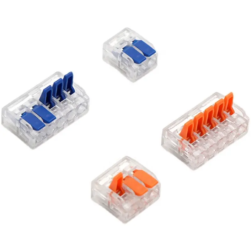 Transparent terminal blocks screw M3 multi color wire splitter led light terminales cables Quick Connect Electric Wire Connector