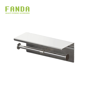 FANDA DOBLE ROLLO INOXIDABLE DOBLE ROLLO INODORO DOBLE ROLLO CON ESTANTE DE TELÉFONO PARA INODORO PÚBLICO - Product Image 2