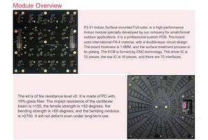 โมดูลจอแสดงผล LED ภายในอาคาร P3.91 SMD ขนาด 250x250 มม. โมดูล LED ป้ายดิจิทัลและจอแสดงผล - Product Image 5