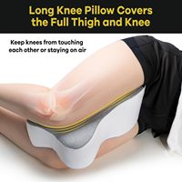 Oreiller de soutien pour l'alignement des jambes en mousse à mémoire de forme souple professionnel Entre les jambes Oreiller d'élévation du genou en PU pour dormir Soulagement de la douleur aux jambes