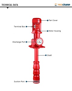 Bomba Sumergible Vertical de Eje Largo de 7.5HP para Incendios, Bomba Vertical XBD - Product Image 4