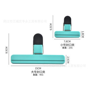 Clips de sellado para bolsas de plástico reutilizables de calidad alimentaria, para refrigerios, a prueba de humedad, tamaños grandes y pequeños, uso doméstico - Product Image 1