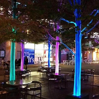 Kits d'éclairage en maille à fibre optique à LED pour plafond de restaurant et décoration d'arbre de jardin Filet de fibre optique à lueur latérale