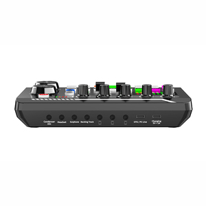 Console de mixage audio USB avec éclairage RVB compatible pour PC et téléphones, idéale pour les podcasts et les équipements de carte son en direct - Product Image 5
