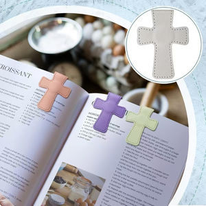 Marque-page magnétique en cuir PU - Marque-page religieux pour l'étude biblique et la lecture quotidienne, Clip de livre en cuir pour cadeaux religieux - Product Image 2