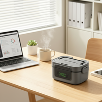 2026 Neues Design Tragbare Kabellose Elektrische Speisenwärmer-Lunchbox 1,6L Batteriebetrieben 80W Schnellheizung für Outdoor-Camping